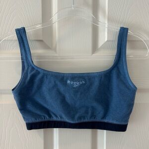 Reebok Blue Cotton Blend Sports Bra